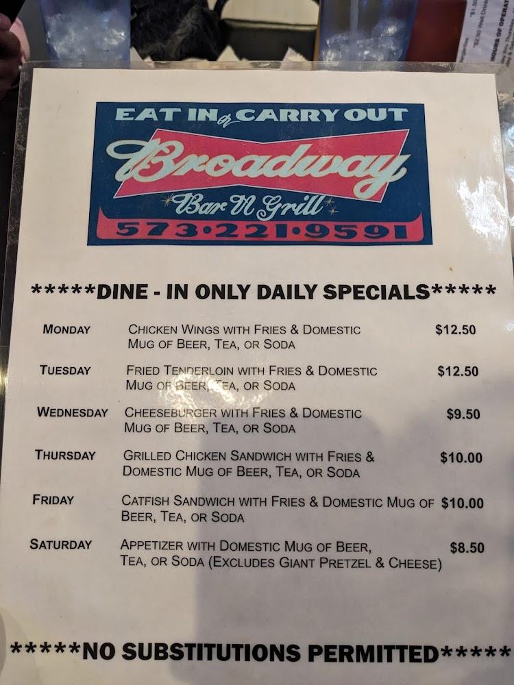 Broadway Bar N Grill Menu image 2