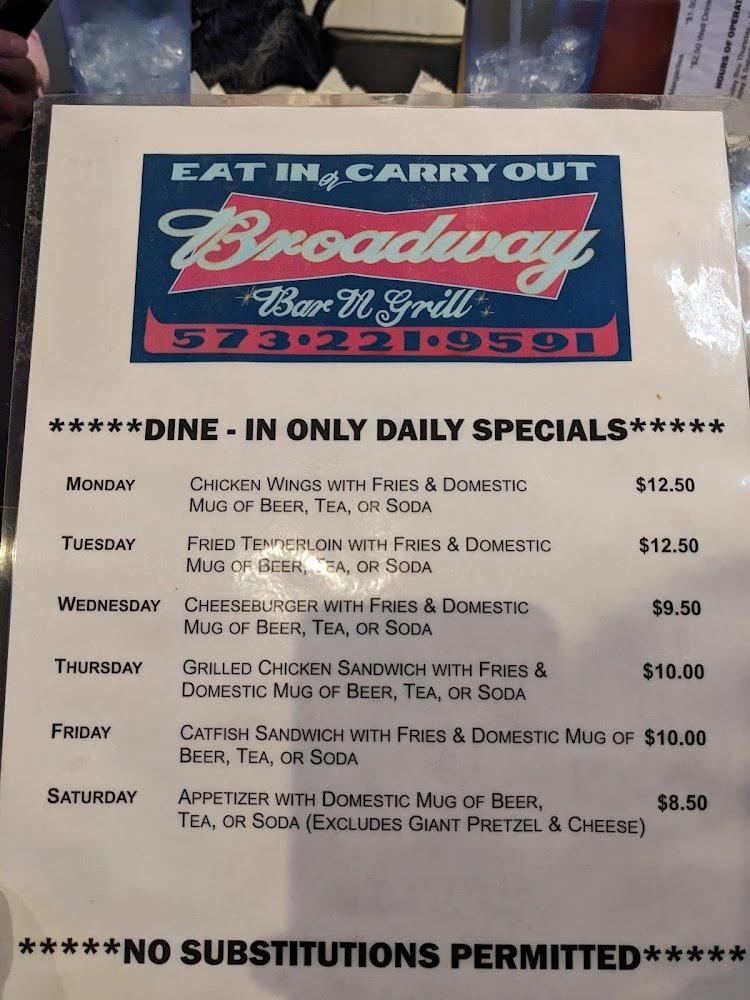 Broadway Bar N Grill Menu image 3